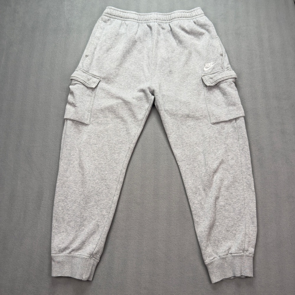 Nike Cargo Pants Large Grey Sportswear Club Fleece Joggers CD3129-063
